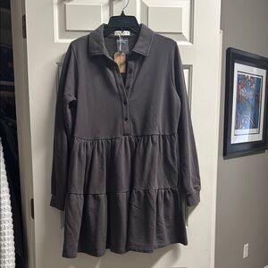 Natural Life Charcoal Gray Dress